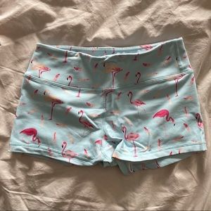 Savage Barbell Shorts - Small, Flamingo Print